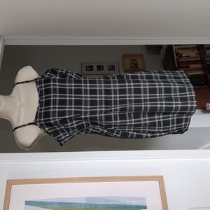 Plaid stretch mini dress